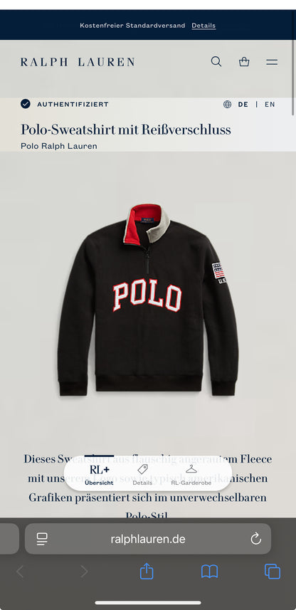 Ralph Lauren Fleece Halfzip (S)