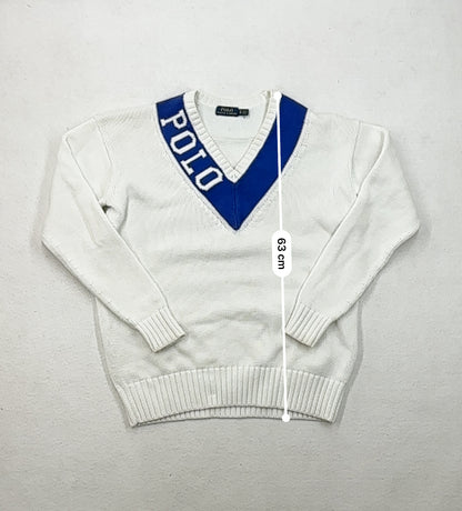 Ralph Lauren Strick Pullover V-Neck (S)